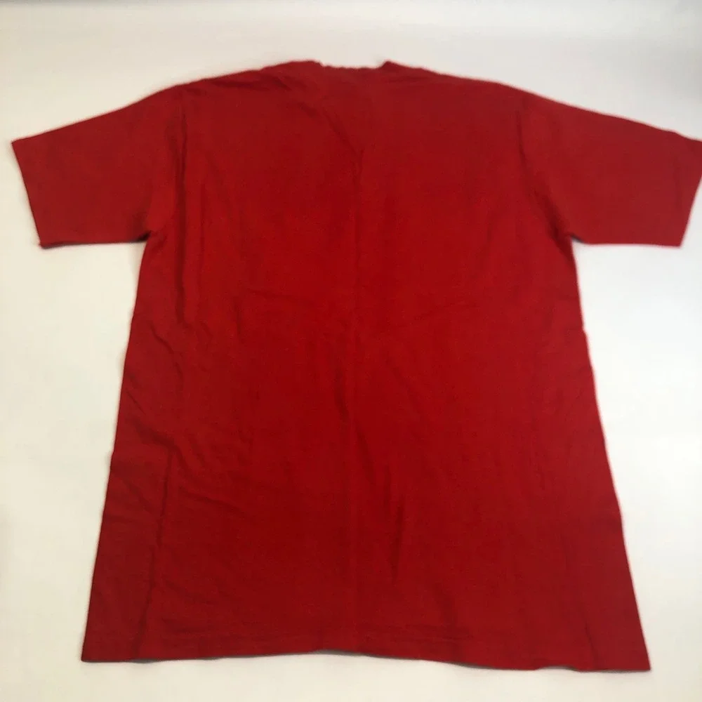 Hanes Beefy-T Hunting Graphic Funny Deer Hunter Red T-Shirt Large Single Stitch - Picture 6 of 12